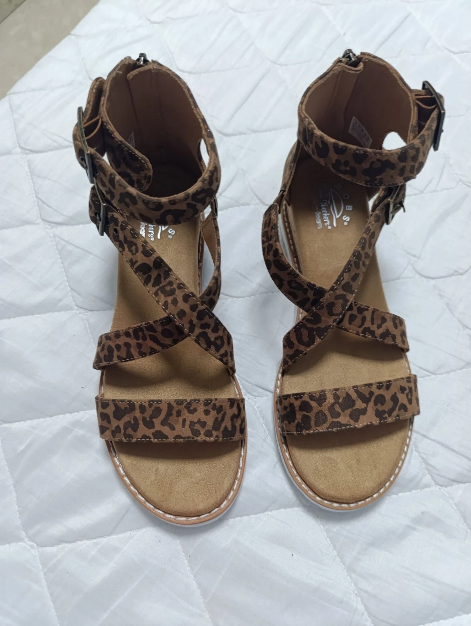 Sandálias Skechers Bob animalprint tamanho 38 – photo 2